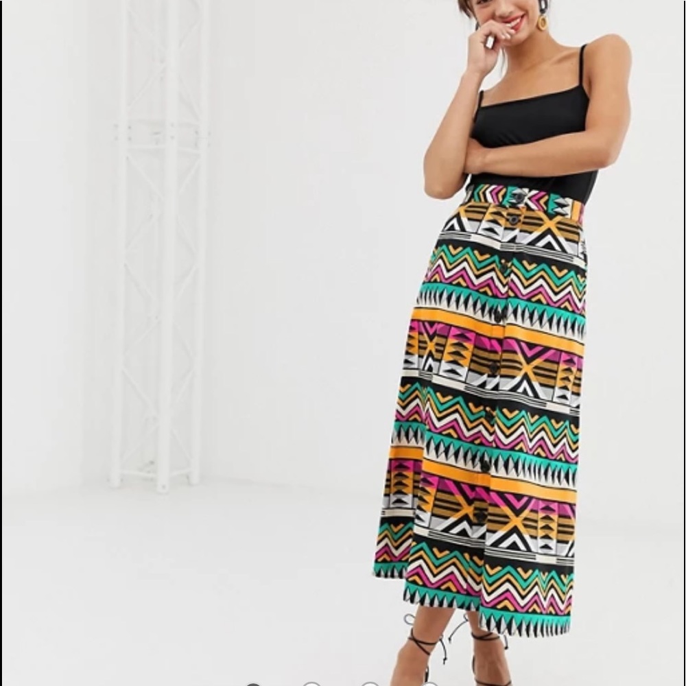 & Other Stories Multicolor Patterned Skirt - image 2